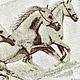 Вышитая картина «Бегущие лошади». Картины. Ольга (Ручная работа). Интернет-магазин Ярмарка Мастеров.  Фото №2