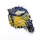 Blue bird, author's hand embroidery, Brooches, Tver,  Фото №1
