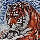 "Прыжок тигра" вышитая картина. Картины. Galaktika (Галактионова Елена). Интернет-магазин Ярмарка Мастеров.  Фото №2