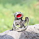 Octopus ring with garnet made of 925 HB0080 silver. Rings. Sunny Silver. My Livemaster. Фото №6