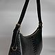 Women's black leather bag made of python leather. Crossbody bag. ulijana-zijangirova. My Livemaster. Фото №10