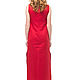 Feminine red dress made of 100% linen. Dresses. etnoart. My Livemaster. Фото №5
