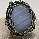 Order A ring with a blue agate. MarinaJewelryDesigns (svetkamnej) (svetkamnej). Livemaster. . Rings Фото №3