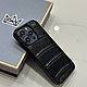  Черный чехол из кожи крокодила для iPhone 15 Pro. Чехол. Маргарита. Ярмарка Мастеров.  Фото №5