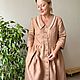 Платье Дона из плотного льна. Платья. Simply Wear by Di (Prokhorova Diana). Интернет-магазин Ярмарка Мастеров.  Фото №2