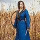 Medieval Fantasy Blue Linen Dress Lagertha. Cosplay costumes. Workshop Sokol. My Livemaster. Фото №6