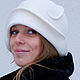 the Cloche hat white velour, Hats1, Moscow,  Фото №1