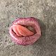  Pink lips, Брошь-булавка, Альметьевск,  Фото №1