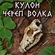 Кулон Череп Волка (покрас под кость), Украшения субкультур, Москва,  Фото №1