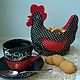 hen rooster basket textile. Jars. Rukodelki from Mari. Online shopping on My Livemaster.  Фото №2