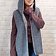 Жилет женский вязаный из шерсти темно-серого цвета. Жилеты. AccessoriesWool мягко и комфортно. Ярмарка Мастеров.  Фото №10