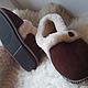 Women's brown fur Slippers, Slippers, Moscow,  Фото №1
