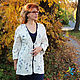 Las chaquetas: Cardigan valyanyj 'flores Blancas', Jackets, Slavsk,  Фото №1