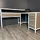 Стол угловой в стиле лофт, с ящиками,  из массива лиственницы. Столы. EasyLOFT. Ярмарка Мастеров.  Фото №5