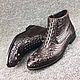 Ankle boots made of embossed alligator skin, in brown. High Boots. SHOES&BAGS. Online shopping on My Livemaster.  Фото №2