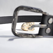 Аксессуары handmade. Livemaster - original item Straps: TITANIUM leather belt for men. Handmade.