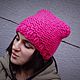 Заказать Розовая шерстяная шапка очень теплая с ушками. Mashuta_jewelry. Ярмарка Мастеров. . Шапки Фото №3