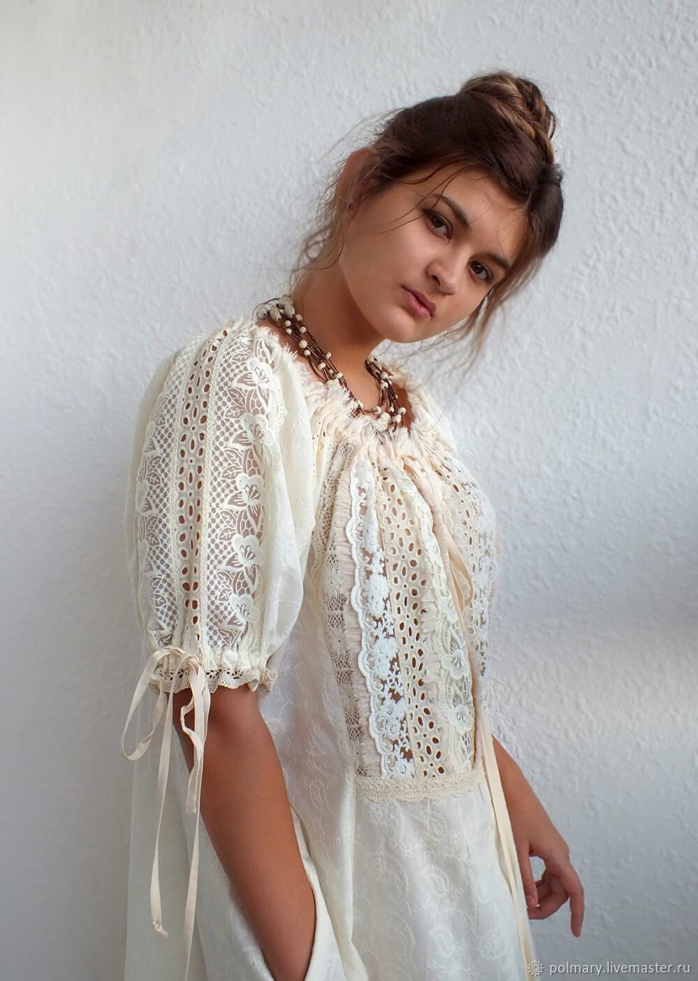 cream boho dress