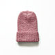Women's knitted wool hat pink with a lapel, Caps, Ekaterinburg,  Фото №1