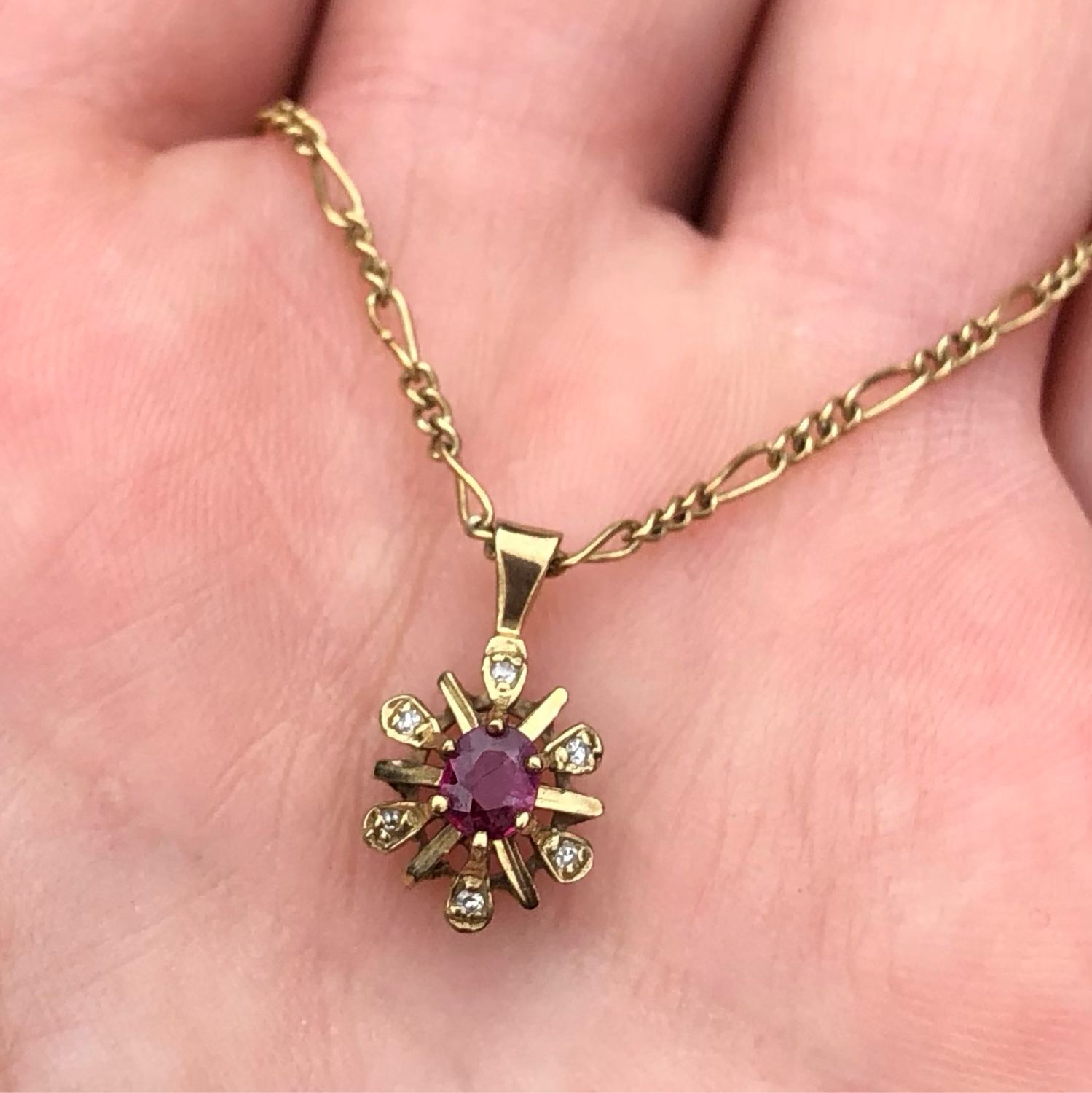 Винтаж: Старинный золотой кулон с турмалином и бриллиантами.Европа ...