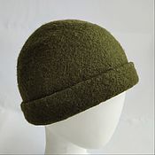 Аксессуары handmade. Livemaster - original item Men`s felted double-layer hat with a lapel. Handmade.