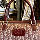 Винтаж: Сумка Christian Dior Trotter Boston Style из холста и кожи. Сумки винтажные. Chic bags. Интернет-магазин Ярмарка Мастеров.  Фото №2