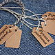 A set of tags with the stamp 'Handmade'. Labels. Igramus (igramus). My Livemaster. Фото №4
