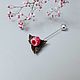 Брошь-игла Малинка. Брошь-игла. Melihova_jewelry Украшения HANDMADE. Ярмарка Мастеров.  Фото №4