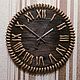 Настенные часы из дерева 38 см, Часы классические, Оренбург,  Фото №1