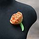 Brooch-pin: Flower - honeycomb (felt), Brooches, Voronezh,  Фото №1