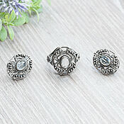 Украшения handmade. Livemaster - original item Rhinestone (earrings and ring) (1308). Handmade.