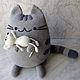 Заказать Кот Пушин (Pusheen) с подружкой мышкой. Elena-igrush. Ярмарка Мастеров. . Мягкие игрушки Фото №3