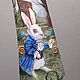 Tie ' White rabbit'. Ties. silkdreams. Online shopping on My Livemaster.  Фото №2