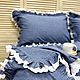 Boiled cotton bed linen with lace. Blue jeans. Pillowcases. Постельное. Felicia Home. Качество + Эстетика. My Livemaster. Фото №4