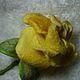Желтая роза на каркасе, Народные украшения, Москва,  Фото №1