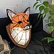 Fox wall lamp, geometric sconce, stained glass. Sconce. Vitrazhi Nasti Zajtsevoj (zaytsevaglass). Ярмарка Мастеров.  Фото №5