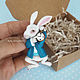 White rabbit brooch from Alice in Wonderland'. Brooches. Katy_Barysheva. Online shopping on My Livemaster.  Фото №2