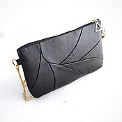 Сумки и аксессуары handmade. Livemaster - original item Black Leather Bag Black Swan, Clutch Black. Handmade.
