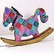 Rocking horse, wooden toy , hand-painted