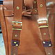 Коричневый рюкзак с заклепками. Классическая сумка. leatherbag.lew. Интернет-магазин Ярмарка Мастеров.  Фото №2