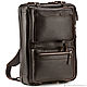 Кожаная сумка-рюкзак "Бигмэн" (коричневая). Классическая сумка. Кожинка. Ярмарка Мастеров.  Фото №6