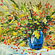 Боярышник в синей вазе, Картины, Москва,  Фото №1