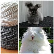 Материалы для творчества handmade. Livemaster - original item Rabbit down yarn 100g.. Handmade.