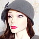 El sombrero-kloshe 'el Encanto de la'. Hats1. Oksana Moleva. Интернет-магазин Ярмарка Мастеров.  Фото №2