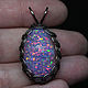 Dragon Egg. Pendant with lab opal. Purple opals in glass. Pendant. Mosaic Opal (mosaicopal). My Livemaster. Фото №4