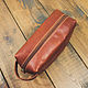 Leather toiletry bag. Travel bags. G.L.A.D.. My Livemaster. Фото №4