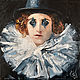 Sad clown, circus painting, oil on canvas. Pictures. myfoxyart (MyFoxyArt). Online shopping on My Livemaster.  Фото №2