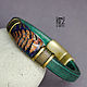 Regalia on a leather cord ' Fern', Regaliz bracelet, Domodedovo,  Фото №1