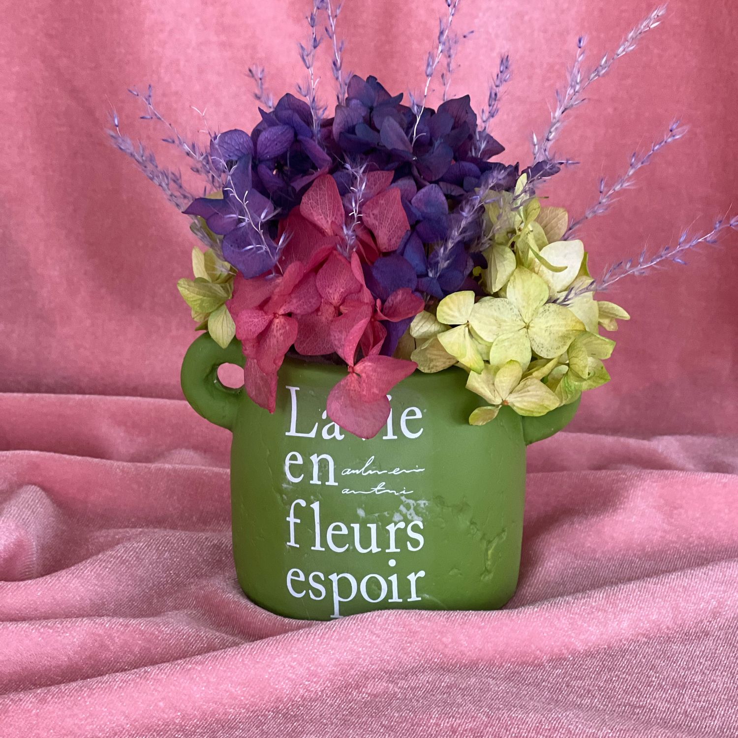 Цветочная композиция с гортензией в керамическом кашпо в интернет ...