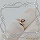 Light style ring 585 gold with rhodolite. Rings. MaksimJewelryStudio. My Livemaster. Фото №6